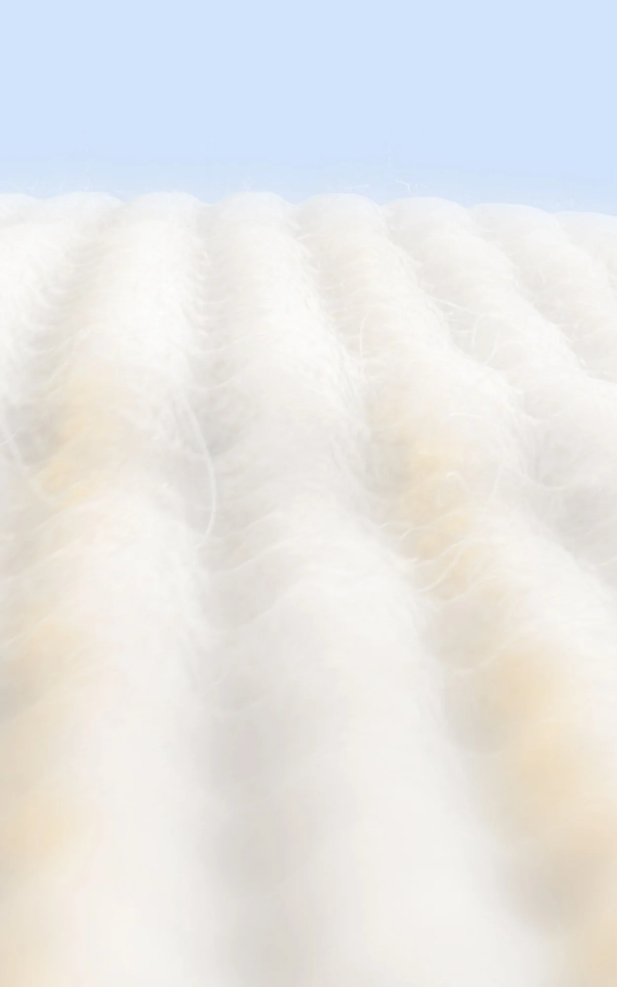 Close-up of the channelled absorbent core fibres inside a Cushies diaper
